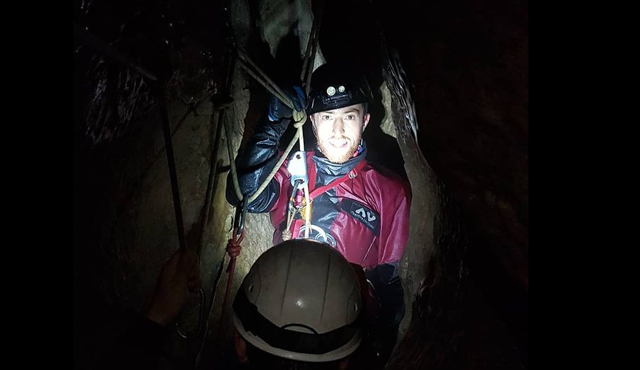 A guided undeground abseil in Snowdonia North Wales